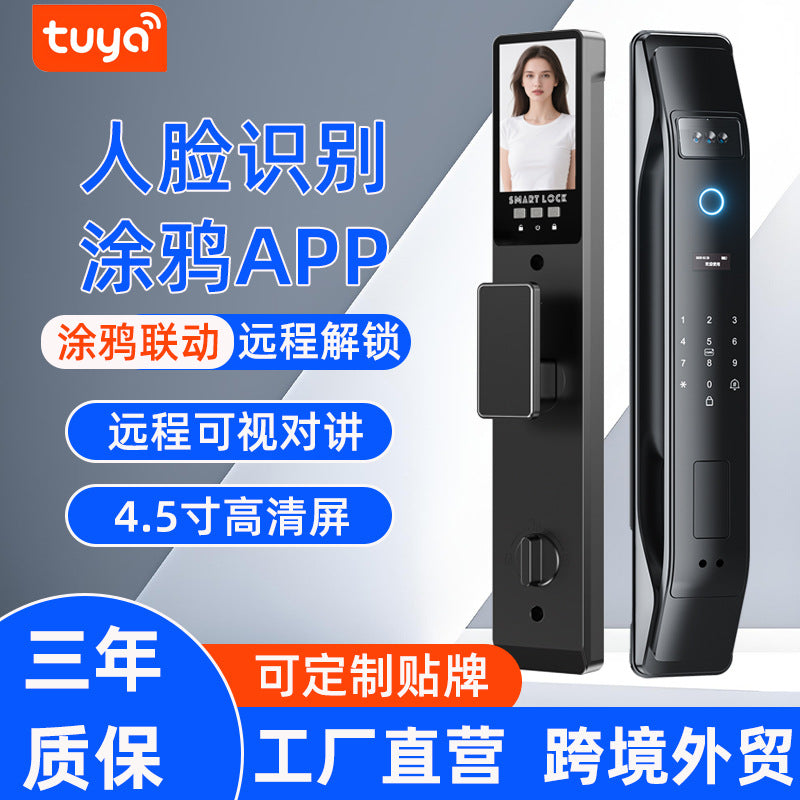 Tuya smart lock factory wholesale: fingerprint locks, face recognition smart door locks, export electronic locks, and combination locks