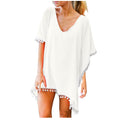 fashionnew arrivalprinting tassel small white ball chiffon beach skirt blouse ready-made trendy brand