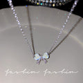 Ins style sweet bow-x966 silver