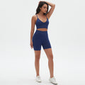 seamless knittingpure color high elastic tight sexy yoga suit suspender beautiful back running fitness two-piece set