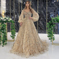 new cross-border gold heavy beaded luxury evening gown - sexy socialite queen long dress yq7109