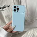 Suitable for apple 17 mobile phone case soft color large window glossy simple macaron all-inclusive iphone18 anti-fall case 12