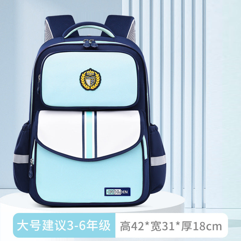 New primary school schoolbags for children in grades 3-6 to reduce the burden and wear-resistant Shaodong students  wholesale, light and cute