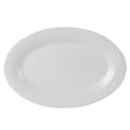 Pure white ceramic fish plate for homeclassy oval large plate western food hotel round plate tableware steak plate