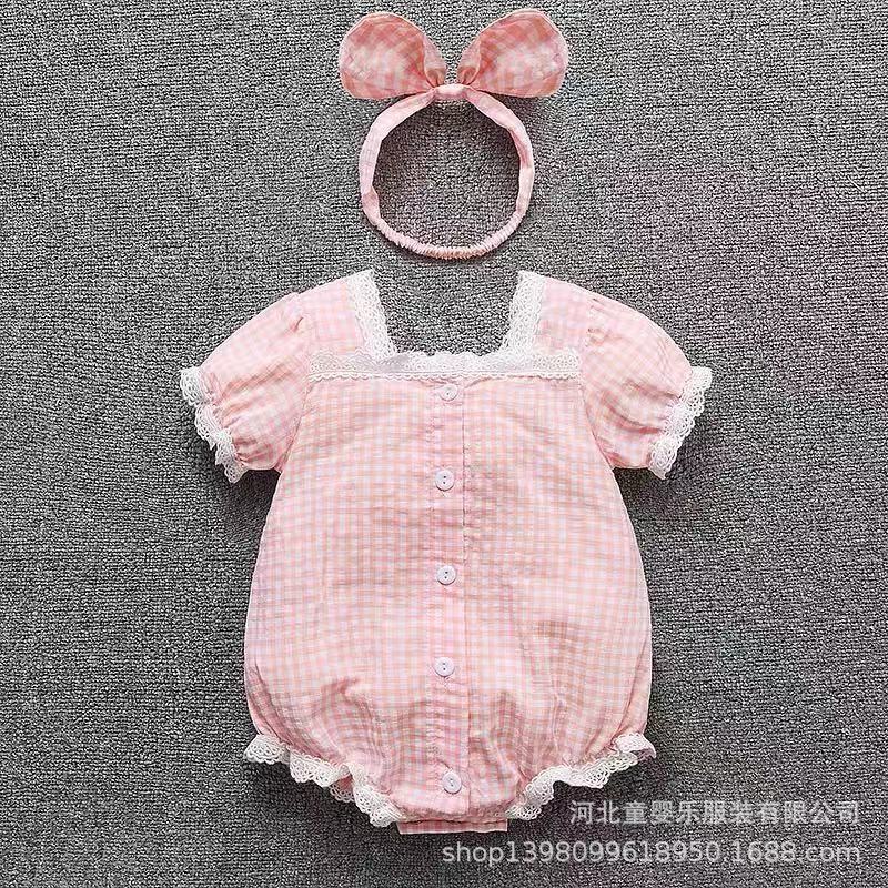 Summer lightweight newborn infant super sweet and pure little princess style romper - trendy baby girl outfit