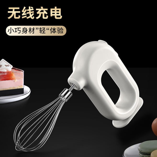 Wireless electric mixer, kitchen hand-held rechargeable stirrer, milk frother, four-speed rotating cream beater