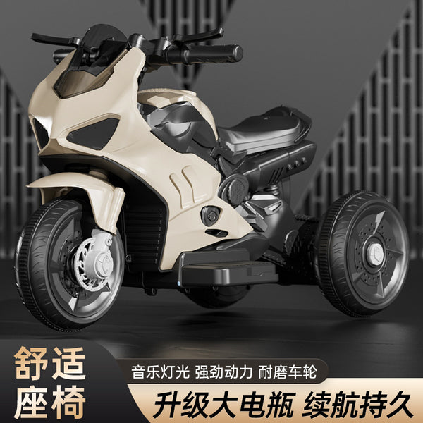 Factory direct sales children's electric motorcycle tricycle boys and girls baby rechargeable electric vehicle toy car