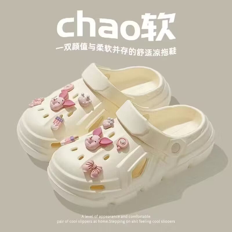 Crocs women's summer new arrival office heightening beach non-slip couple outwear toe cap sandals men's summer