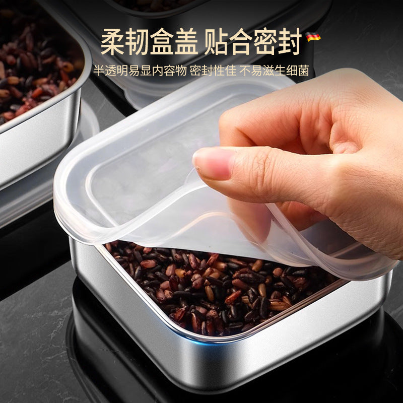 304 stainless steel miscellaneous grains brown rice packing box quantitative fat reduction food grade frozen microwave steamable meal small lunch box