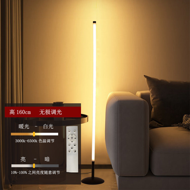 Floor lamp inscasual scandinavian led living room bedroom vertical bedside lamp corner floor lamp remote control atmosphere lamp