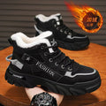 Men's winter fleece-lined thickened warm high-top cotton shoes 2025 new style athletic work safety martin boots
