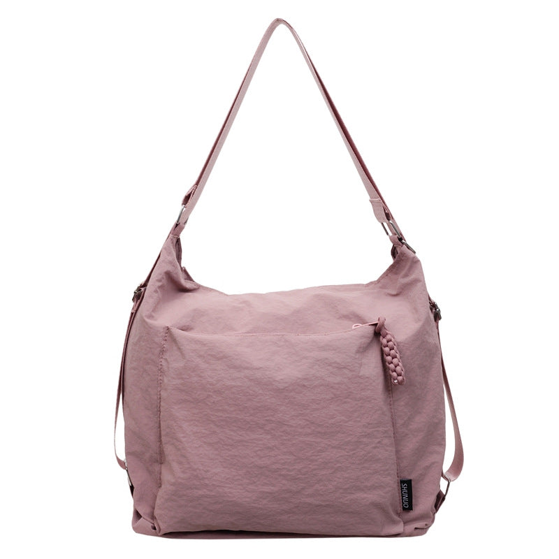 Preppy style versatile student bag 2025 autumn new arrival multifunctional shoulder & backpack minimalist commuter tote bag