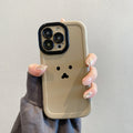 Puff shell suitable for apple 16pro cute emoticon bear mobile phone case iphone12 all-inclusive anti-fall soft case