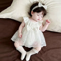 Baby clothes summer princess dress full month celebration outfit little girl chic tulle dress one-year-old baby girl summer clothes