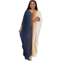 supply new arrivalfrenchretro gentle gradient long skirt looseslimming lookplus sizedress + headscarf special price