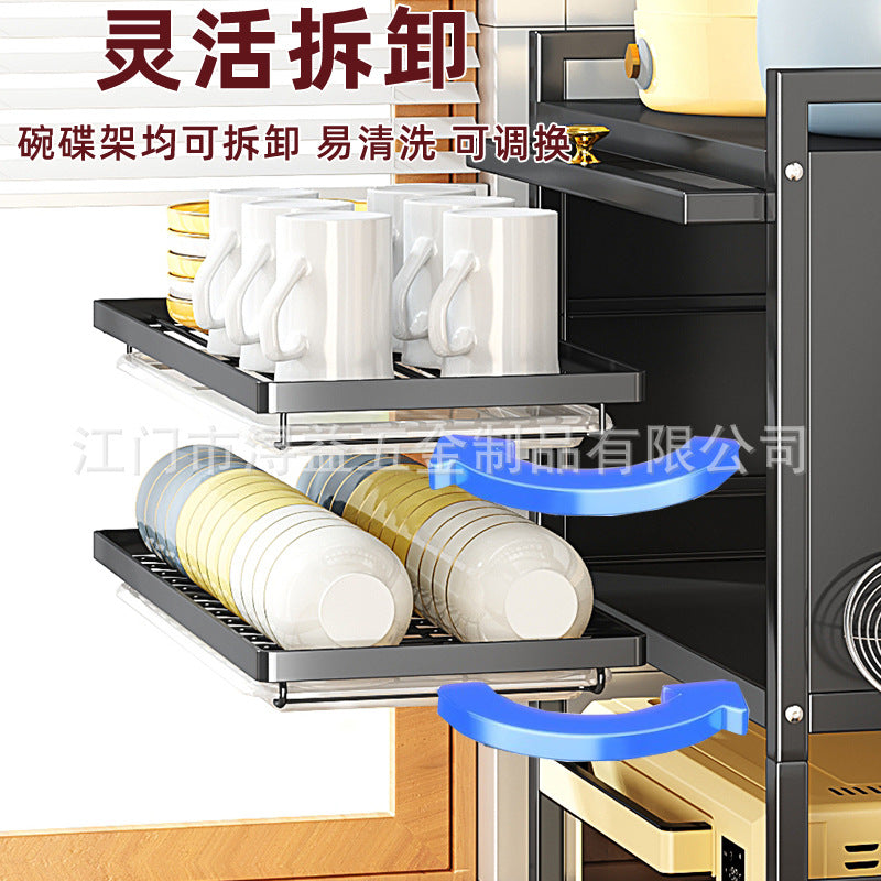 With cabinet door Multifunctional kitchen Microwave oven Shelves Countertop cupboards Oven dishes Drain storage cabinets Lockers