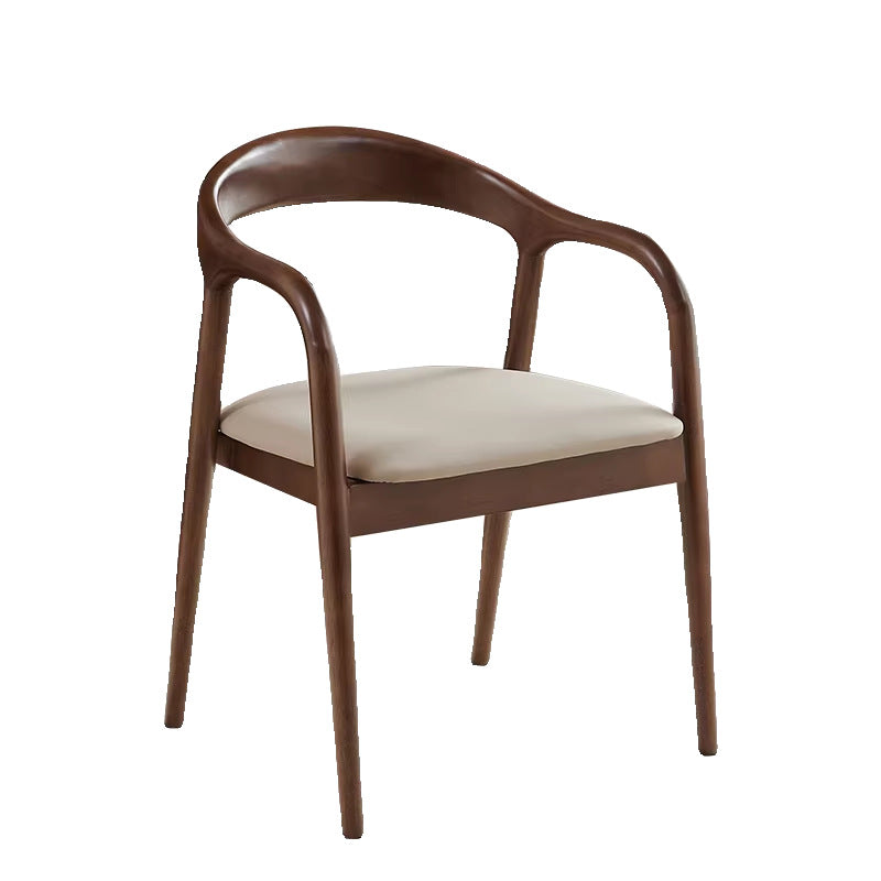 Designer ash back dining chair scandinavian solid wood book chair armrest seat study chair horn chair president chair