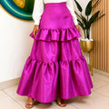 Autumnew arrival rose red ruffles skirt high waistslimming look slimming banquet party multi-layer cake skirtskirt