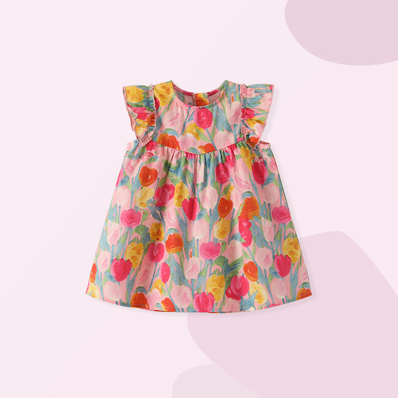 Kids' dresses : sweet girls' summer sleeveless princess dress, camisole dress, class a ins style children's clothing