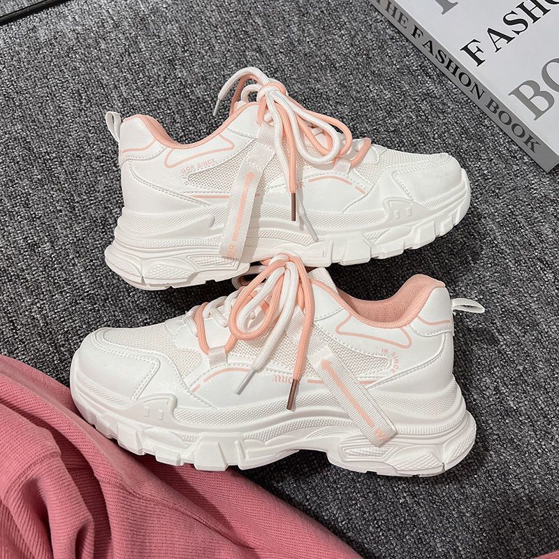 Dad shoes for women 2026new arrivalfall and winterbest sellingeasiest for match women's shoesthick solecasual running sports shoes student white shoes