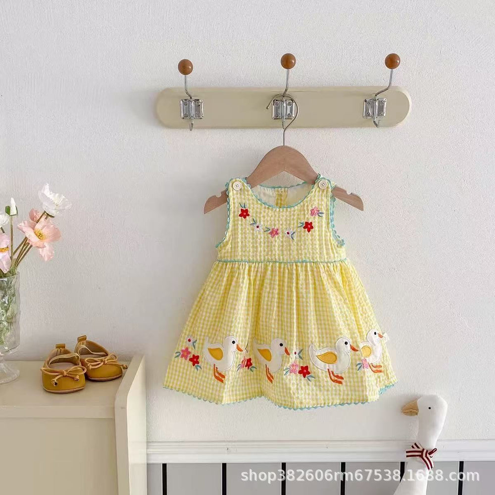 Girls' summer dress, baby princess dress, sleeveless tank dress for baby girls, stylish little girl dress