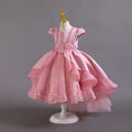 New arrivalin stock wholesale kids dress tail classy princess dress catwalk performance dress female baby dress