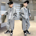 Boys' spring/autumn outfit set,  new style, stylish casual two-piece tracksuit for mid-to-large children, spring collection kids' baseball jacket