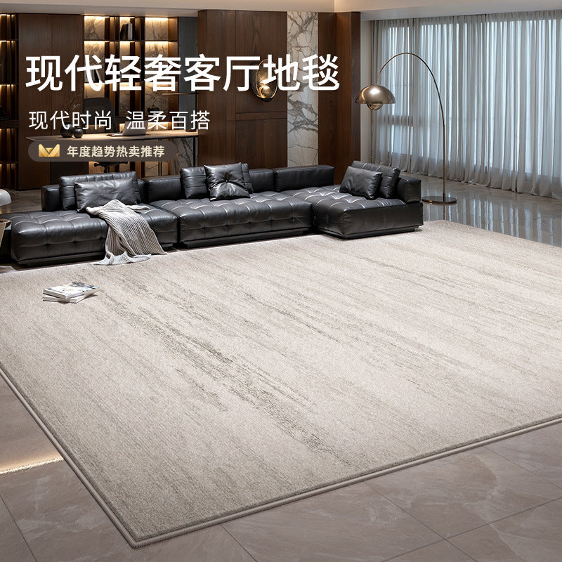 Italian minimalist style carpet, living room light luxury high-end, washable and wipeable, gray, home use, customizable, waterproof and stain-resistant carpet