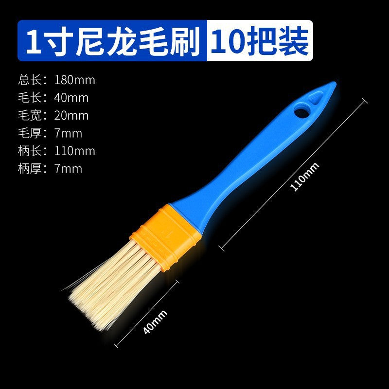 Nylon bristle paint brush, paint brush, adhesive brush, industrial implant brush, cleaning brush, dust removal brush, oil painting brush