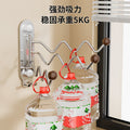 Stainless steel kitchen rag rack storage rack dishwashing sink window sill drain rack wall-mounted multi-pole rotate bracket