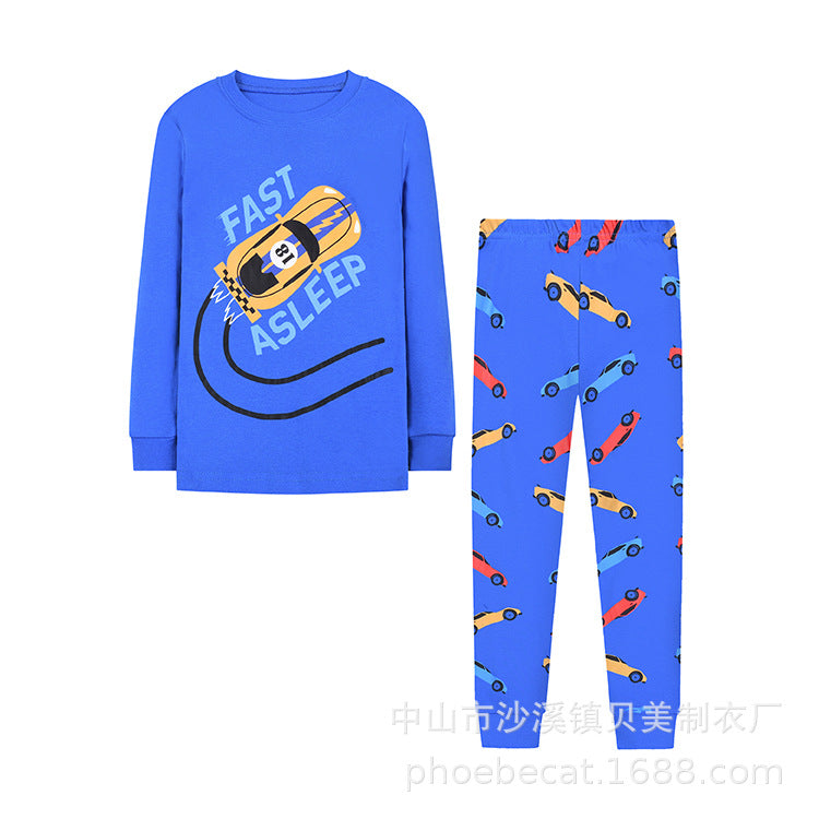 Long-sleeve t-shirt boy's set - spring/autumn crew neck outdoor sports jungle adventure bionic camouflage outfit - long pants & long-sleeve top