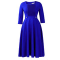 D3353export women's clothing fashionfashion square collar pure color pleatedfashionplus sizehigh waist africandress