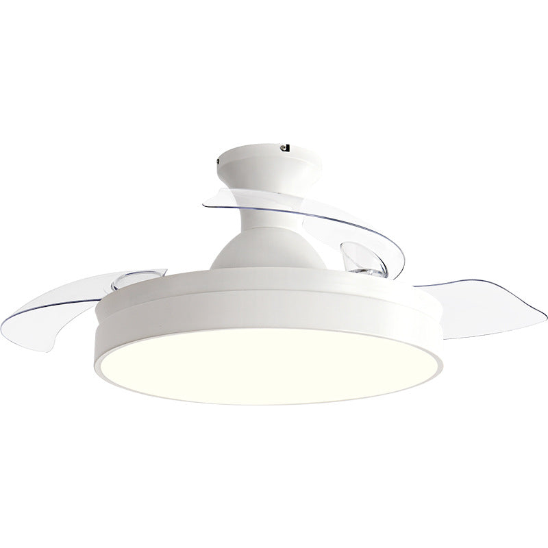 Zhongshan Lighting Fan Light 2025 New Home Living Room Invisible Ceiling Fan Light Nordic Restaurant Simple Fan Chandelier