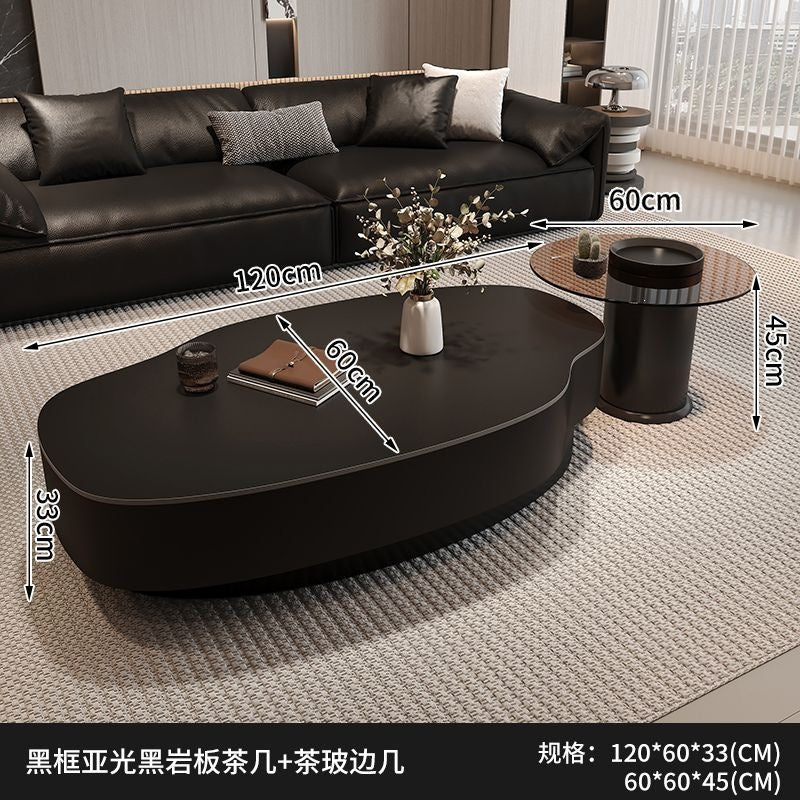 Italian light luxury mango slate coffee table living room simple for homeclassy tea table modern special-shaped small apartment combination