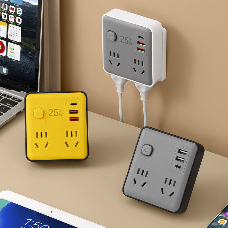 Socket converter multi-hole plug strip power strip wiring board expansion multi-purpose function plug splitter student dormitory