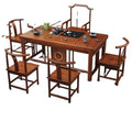 New chinoiserie balcony coffee table solid wood table and chair combination tea table small apartment for home kung fu tea table all-in-one complete set