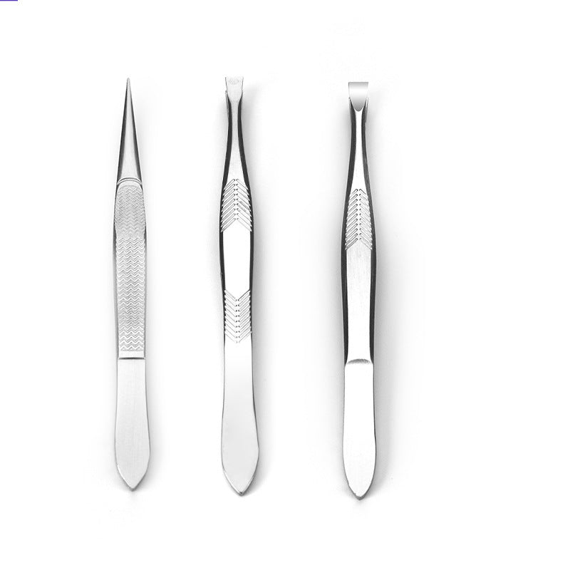 Manufacturer supplies flat mouth oblique mouth stainless steel eyebrow clip high precision eyebrow plucking tweezers beauty eyebrow trimming tool spot