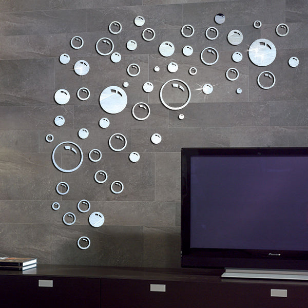 JM386 acrylic circle mirror wall sticker 3D three-dimensional, self-adhesive wall sticker bedroom living room decorative sticker
