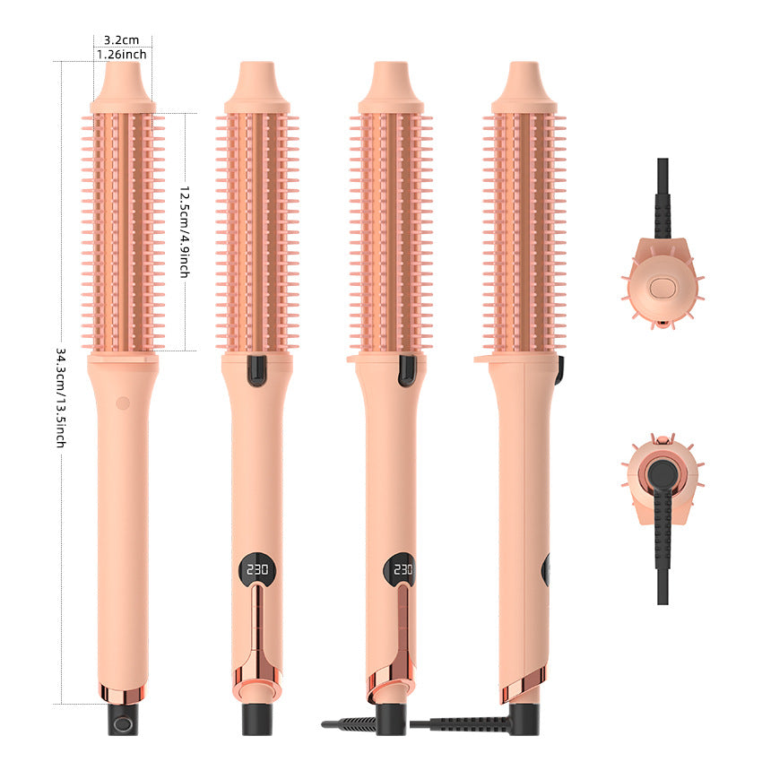 Cross-border new curling iron styling comb, negative ion hair straightener, three-in-one multi-functional dual-purpose curling iron, electric heating comb