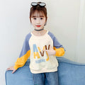 Girls' korean style sweatshirt -  spring/autumn new collection - casual base layer top for mid-to-large sized girls - cute long-sleeved top