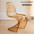 Customized pantone chair white dining chair transparent plastic acrylic chair back casual negotiation chair creative makeup stool