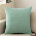 Solid color throw pillow sofa cushion cotton linen style minimalist modern office lumbar pillow square backrest bed headrest pillow