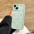 Pink bowknot space case for iphone 17, high-transparency shockproof soft case with heart-shaped sides for iphone 16 and 15