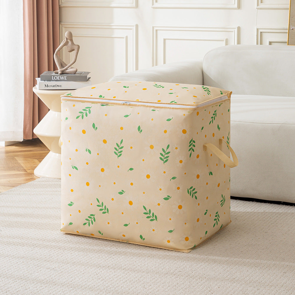 Quilt storage bag Thousand bird grid non-woven moving bag Large capacity travel duffel bag Foldable packing bag