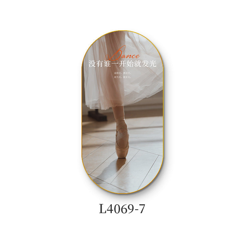 Ballet class wall decoration dance studio girls inspirational slogans poster hanging art school mural