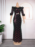 fashionnew arrivalsequin mermaid skirt christmas party dress african women's clothing  plus sizedress
