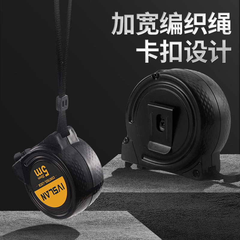 阿斯兰跨境自动不锈钢卷尺工程装修5米10耐磨英制钢卷尺抗摔批发