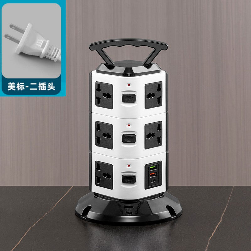Vertical socket british standard hong kong multi-function usb universal power strip european standard household power supply american standard american