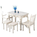 Dining table for home, small apartments, minimalist modern glass and solid wood folding rectangular dining table, european style dining table and chair set