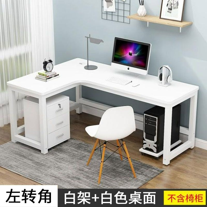 Minimalist modern corner computer desk, l-shaped study table for home, simple bedroom desk, corner desk for study room